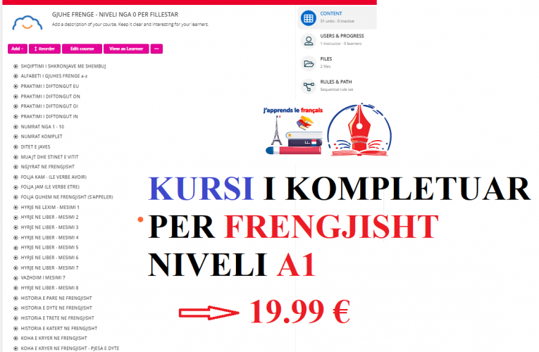 FRENCH LANGUAGE FROM 0 – COMPLETED LEVEL A1